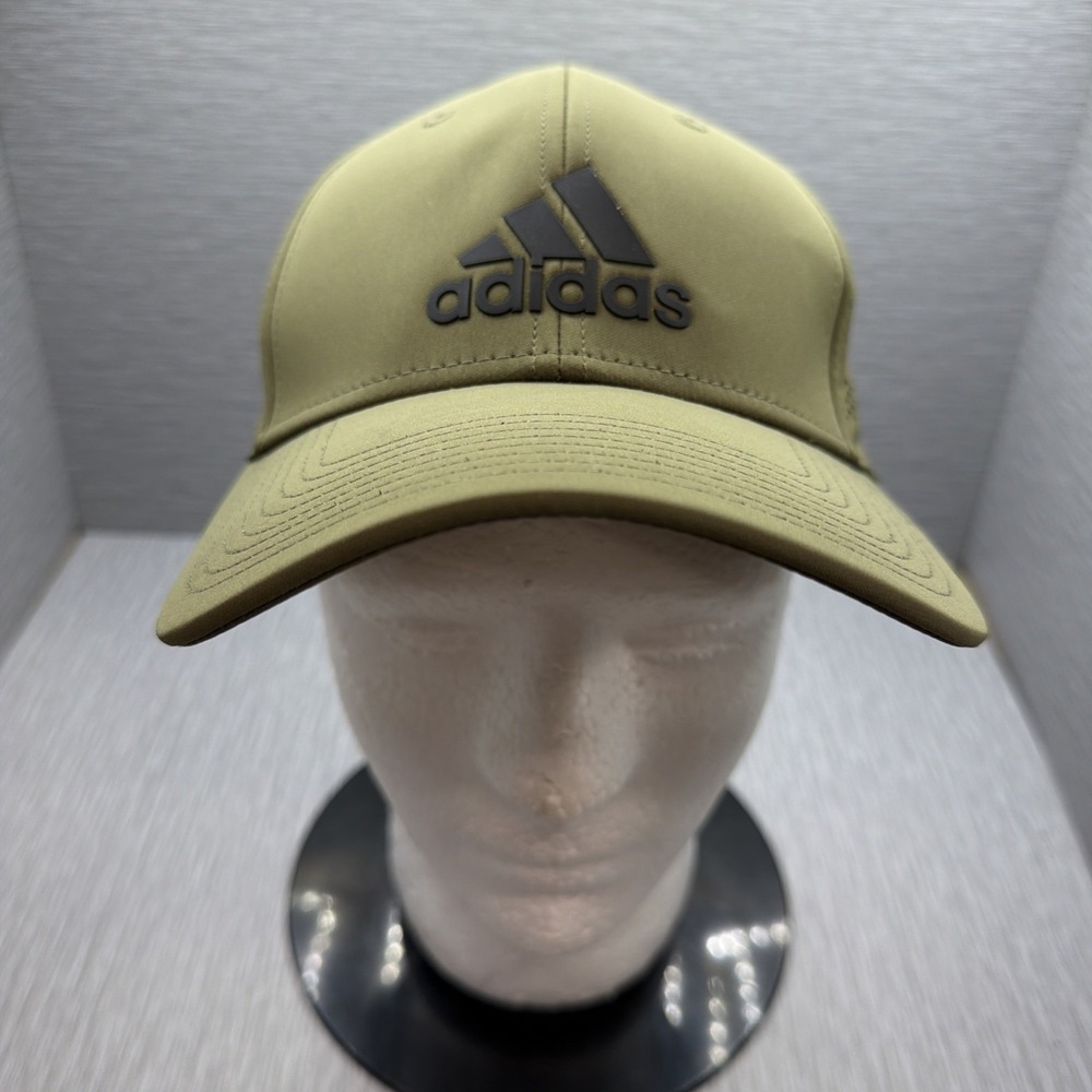 Adidas AEROREADY Mens L/XL Flex Fit Hat Olive Green Mesh Performance Golf Cap